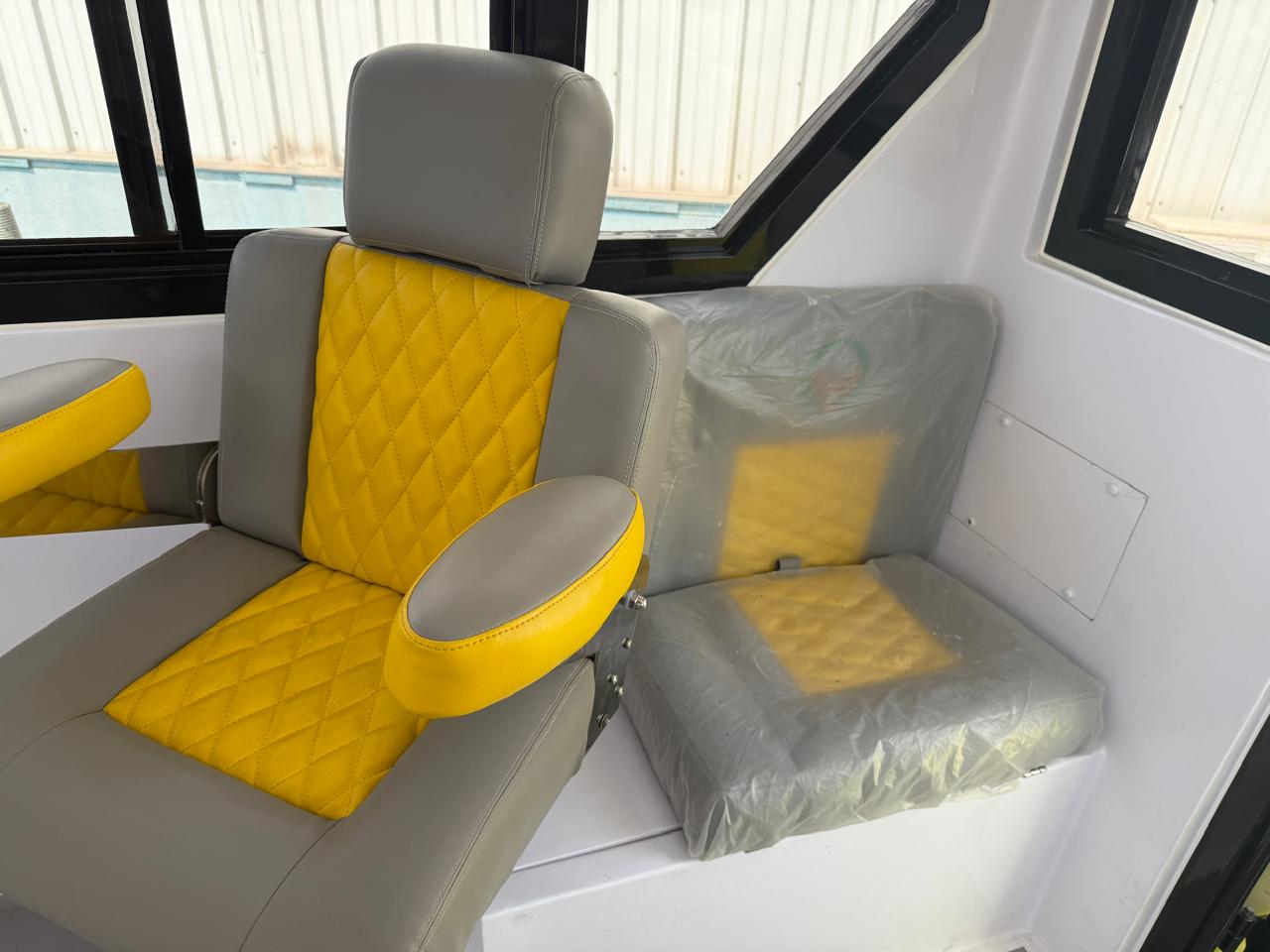 Boat seat upholstery example